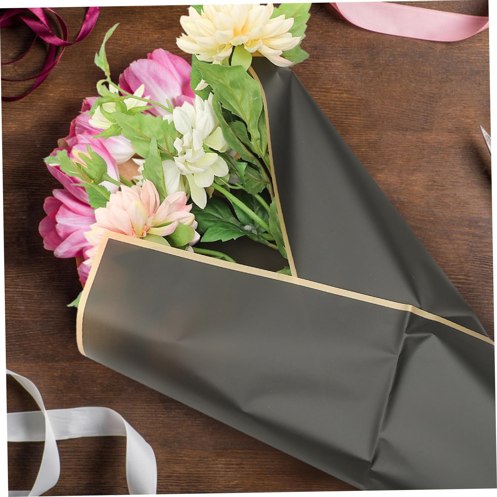 Amazon | WOFASHPURET 20個花束用花柄ラッピングペーパー 花柄ペーパー